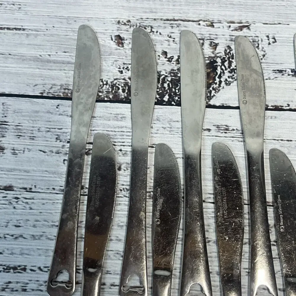 16pc Set of Disney Mickey Mouse Table Knives Stainless Steel Silverware Dinner